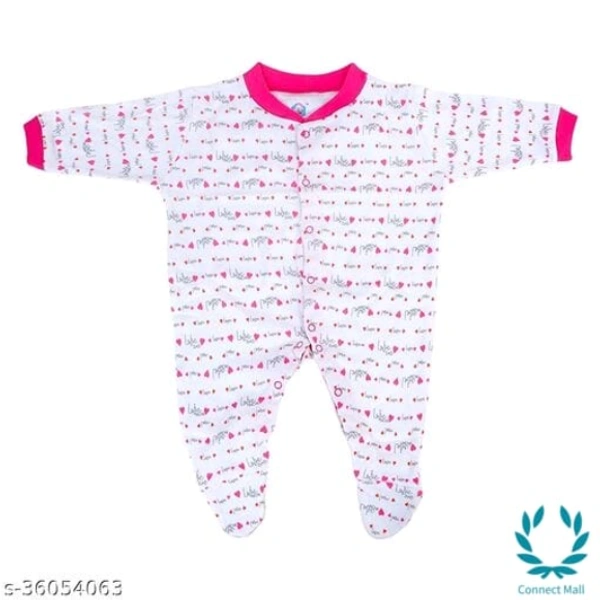 New Born Baby Multi-Color Long Sleeve Body Suit,Romper,  - 0-3 Months, Pink, Cotton Blend, Multipack:3